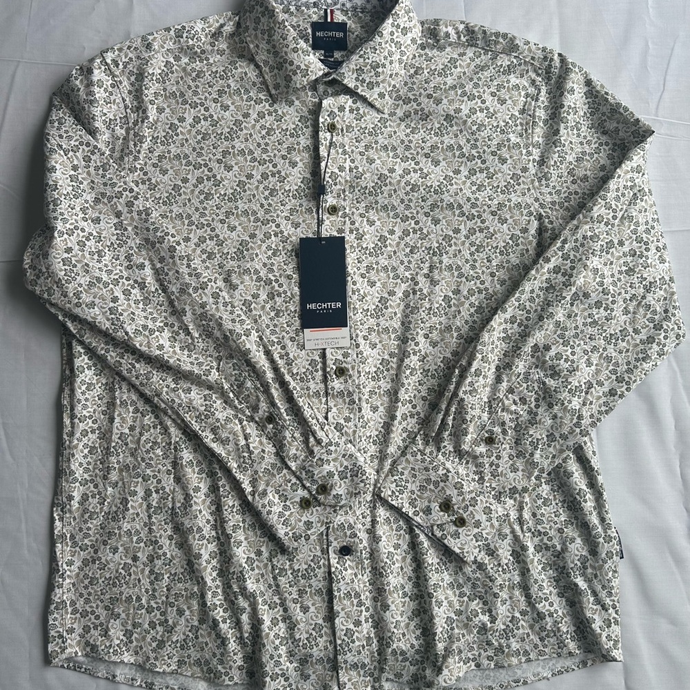 NWT Hechter Paris Floral Button-Up Shirt